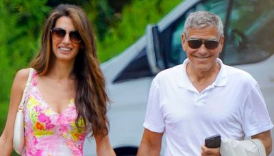 George and Amal Clooney enjoy romantic dinner in St Tropez – after he is dragged into nepo-baby debate