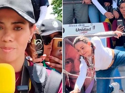 Persecución en Venezuela: el régimen detuvo a una periodista tras cubrir la marcha encabezada por María Corina Machado en Caracas