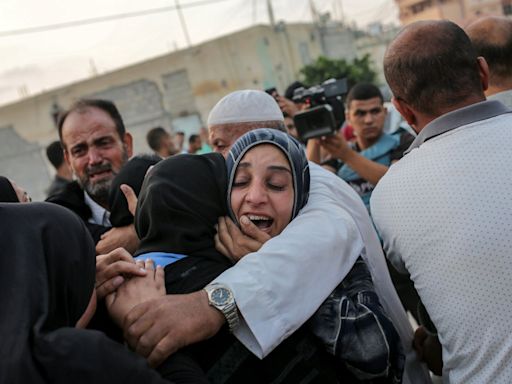 Israeli strikes kill 45 Palestinians and damage Red Cross office in Gaza