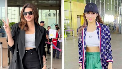 Kriti Sanon in all-black pantsuit or Malaika Arora’s Gucci blazer and tracks; which is your favorite airport look