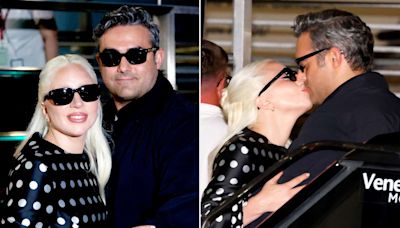 Lady Gaga Brings Back Signature Blonde Hair for Fashionable Arrival in Venice with Fiancé Michael Polansky