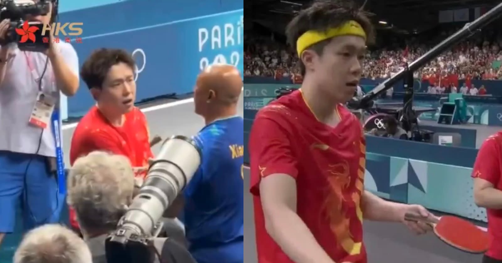 Olympics Photographers Break Table Tennis Champion's Paddle