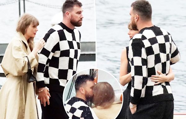 Taylor Swift and Travis Kelce pose for loved-up pics, kiss on romantic boat ride in Italy