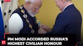 PM Modi receives Russia's prestigious civilian honour, the Order of St Andrew the Apostle