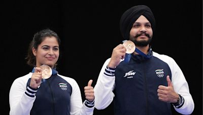 Manu Bhaker clinches historic second Olympic medal; wins 10m air pistol mixed team bronze with Sarabjot