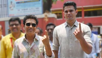 Sachin Tendulkar and His Son Arjun Tendulkar Cast Votes in 5th Phase of 2024 Lok Sabha Elections - News18