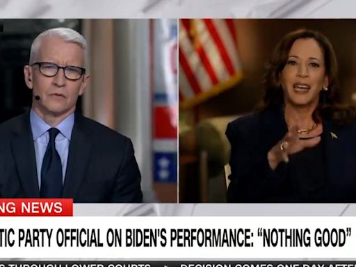 Anderson Cooper Presses Kamala Harris About Biden’s Performance