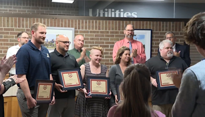 Six honored with Heart and Hero Award for saving student at hockey game