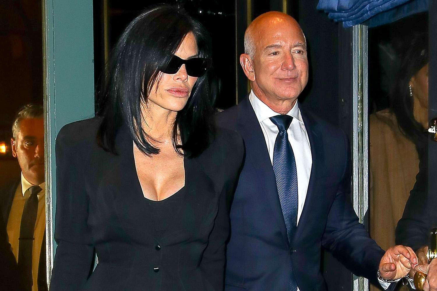 Jeff Bezos and Lauren Sánchez Hold Hands While Stepping Out for Dinner in N.Y.C.