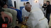 Pope Francis washes and kisses feet of prisoners in traditional Holy ritual
