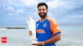 Rohit Sharma spends time on the beach in Barbados with T20 World Cup trophy | Cricket News - Times of India