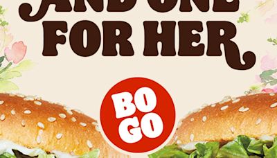 Burger King is offering free Whoppers through a buy one, get one deal for Mother's Day