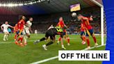 Euro 2024 video: Marc Guehi header cleared off the line