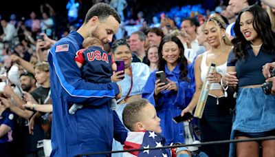 Steph Curry Celebrates Olympic Gold Medal Win With Wife Ayesha, Son Canon and Newborn Caius