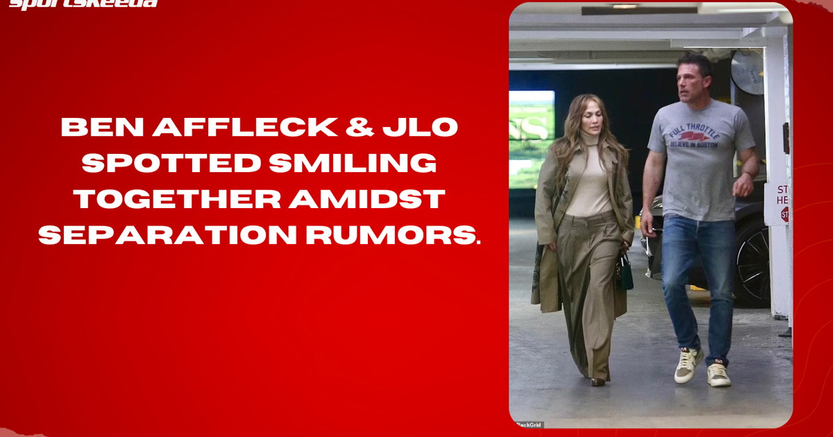 Ben Affleck & JLo spotted smiling together amidst separation rumors.