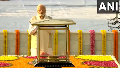 Gandhi jayanti: PM Modi, President Murmu, Rahul Gandhi pay tribute to Mahatma Gandhi at Rajghat