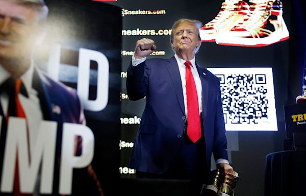 Trump is selling sneakers, bibles, and other odd products while he campaigns. Here's a look at all the items he is hawking.