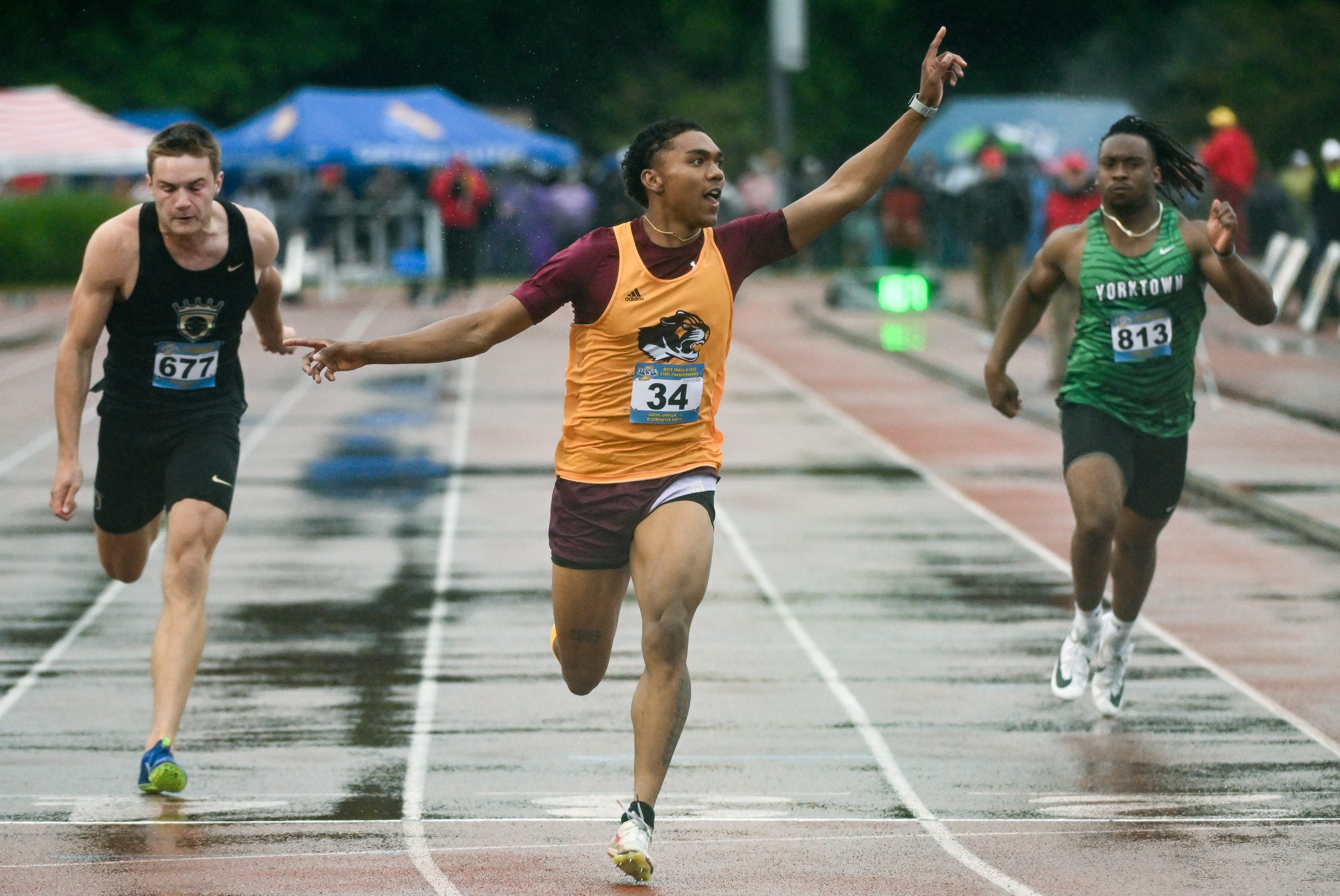 IHSAA boys track: Bloomington senior trio finds redemption at rainy state finals