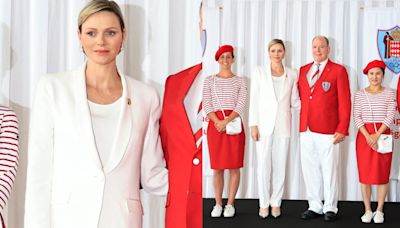 Princess Charlene Suits Up in Monochrome White Look for Monaco’s Olympic Team Presentation Ahead of the Paris 2024 Games