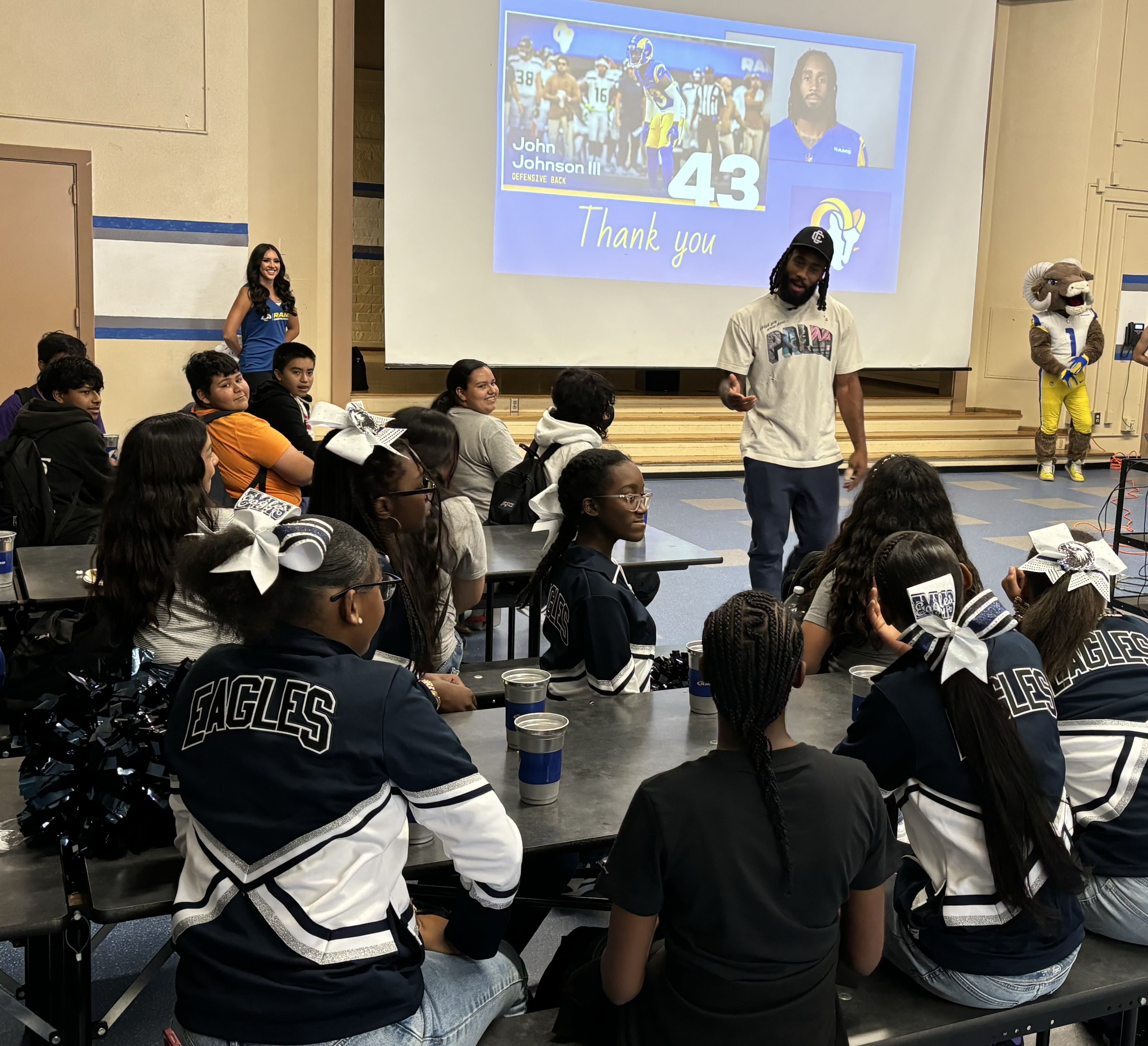 John Johnson III shows Rams, school children what it means to have GAME