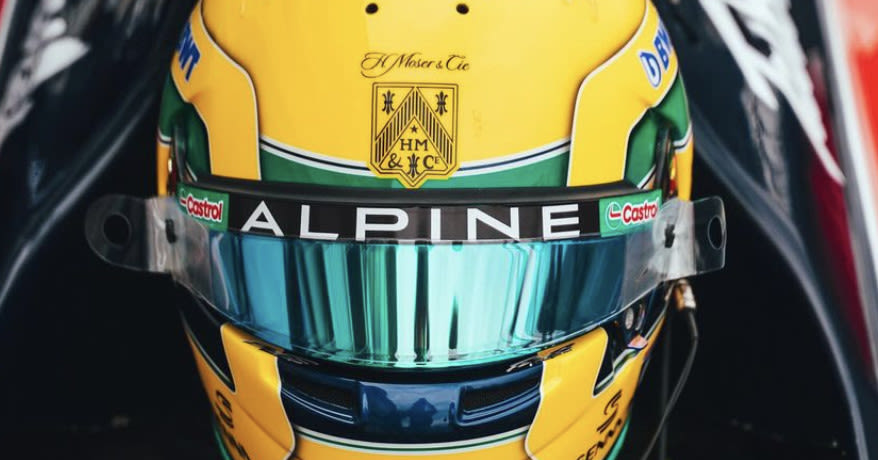 Pierre Gasly unveils Ayrton Senna tribute helmet for Imola