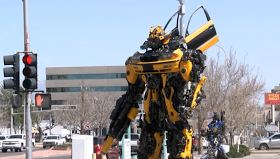 Man arrested for indecent exposure after climbing on top of ‘Bumblebee’ statue