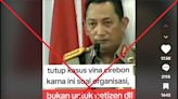 Clip shows Indonesian police chief reminding officers about discipline, not 'shutting down murder case'