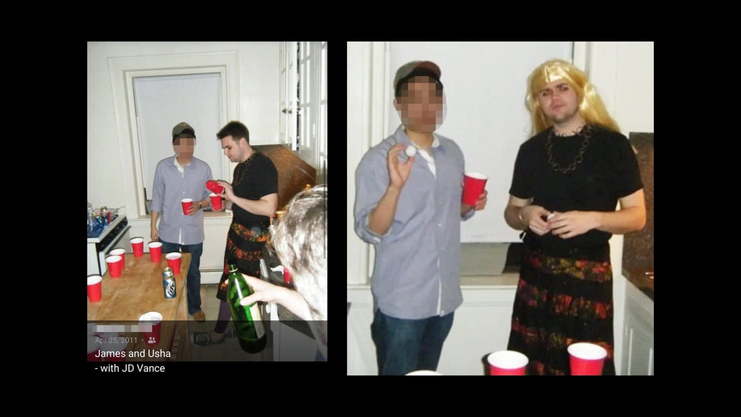 Photo: JD Vance In Drag at Beer Pong Party—Unlike His Friend