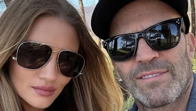 Rosie Huntington-Whiteley and Jason Statham cosy up for a smitten selfie as they share sizzling snaps from luxury Italian farmhouse getaway