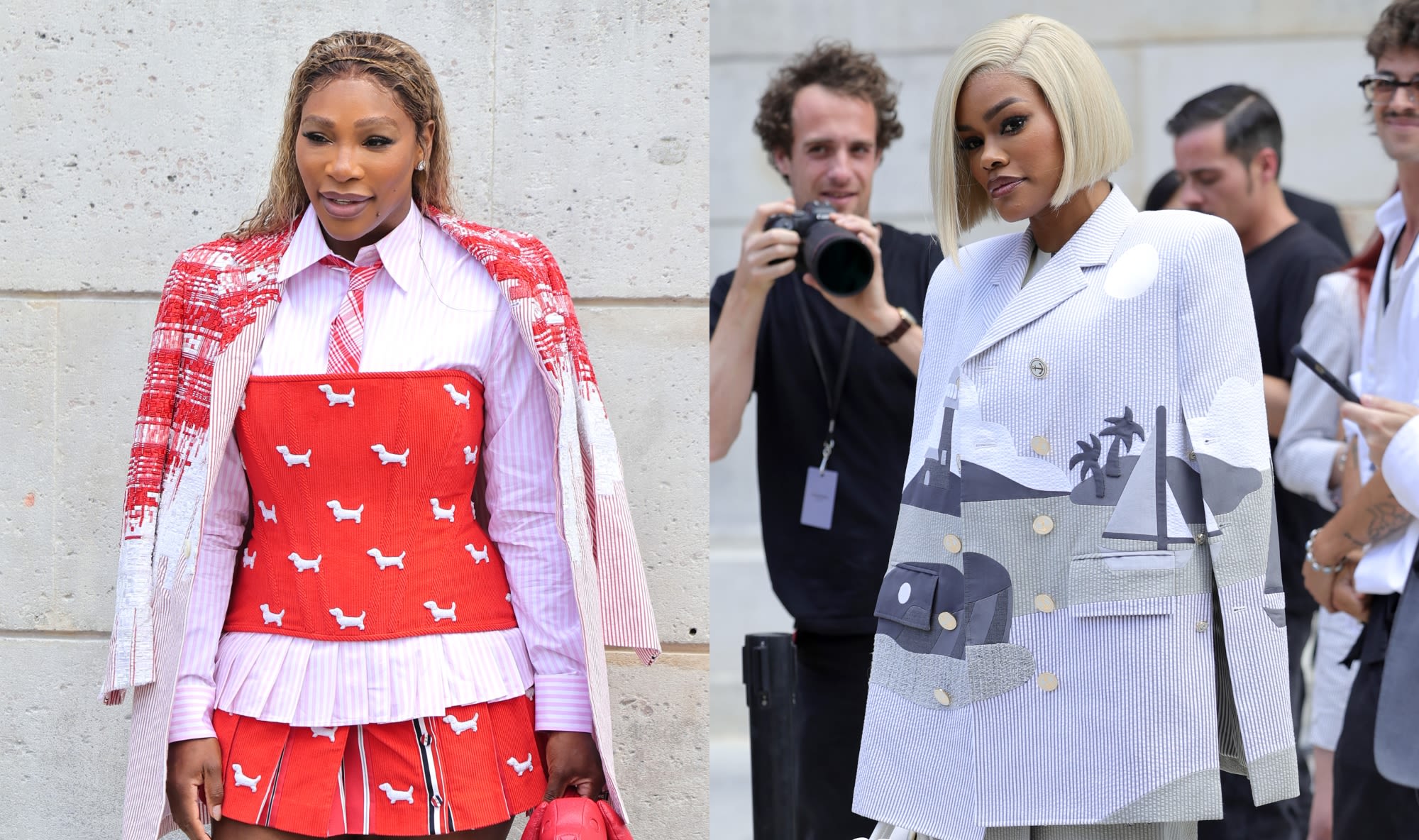 Serena Williams Plays With Patterns, Teyana Taylor Embraces Nautical Inspiration and More Looks at Thom Browne Fall 2024 Couture Show in...