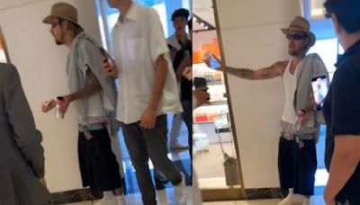 VIDEO Justin Bieber se enoja con fans que lo estaban grabando y acosando