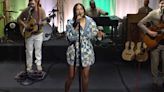 Kacey Musgraves Performs Barefoot on “Saturday Night Live, ”Rocks 2 Stylish Blue Looks
