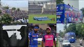 Team India's open-bus stuck in traffic before victory parade in Mumbai; fans wait in heavy rains [Watch]