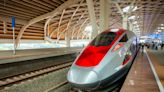 Video captures iconic high-speed ‘Whoosh’ train barreling past cars sitting in traffic — at an operating speed of 220 mph