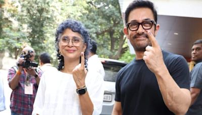 Aamir Khan And Ex-Wife Kiran Rao Pose Together With Inked Fingers After Casting Their Votes; Watch - News18