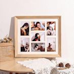 七宮格組合實木相框DIY情侶禮物紀念婚紗照打印照片框掛~特價