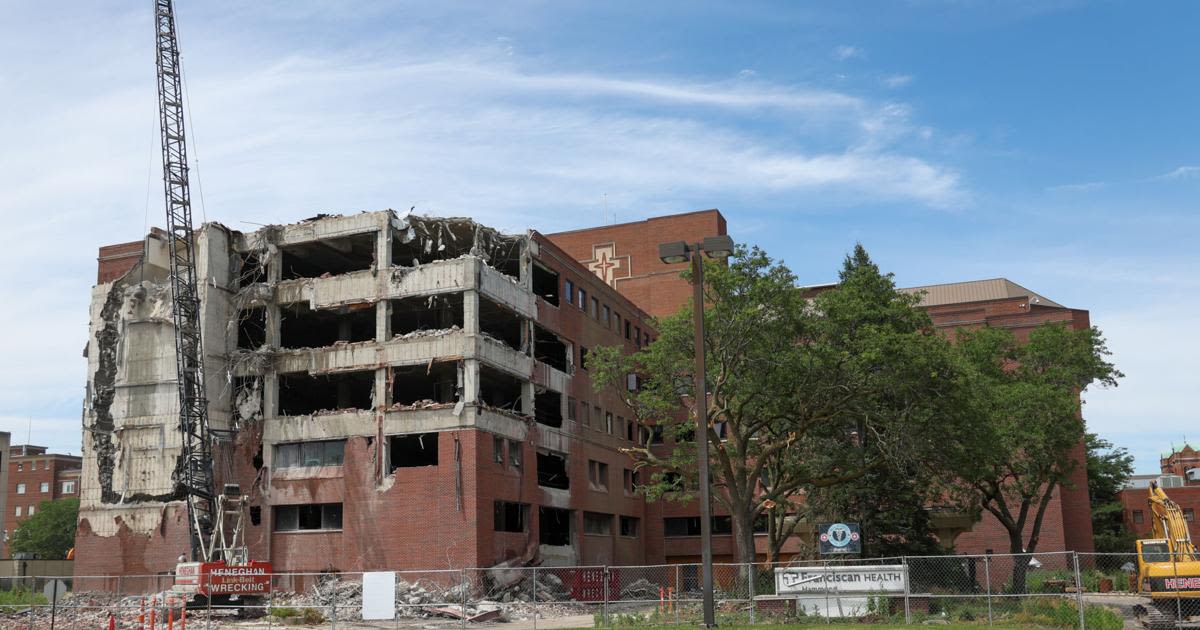 Wrecking ball comes for St. Margaret's Hospital in downtown Hammond