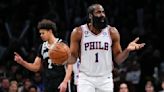 NBA playoffs: Joel Embiid receives flagrant 1 for kick, then James Harden ejected for low blow