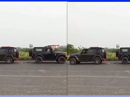 Jeep Wrangler vs Mahindra Thar Tug of War – Can You Guess Who Wins?