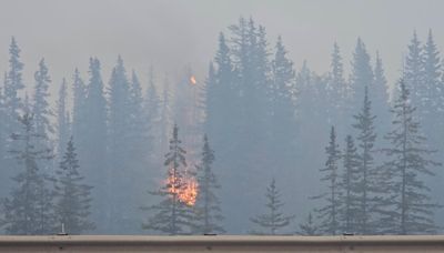 Huge wildfire burns down part of western Canadian town, rain forecast