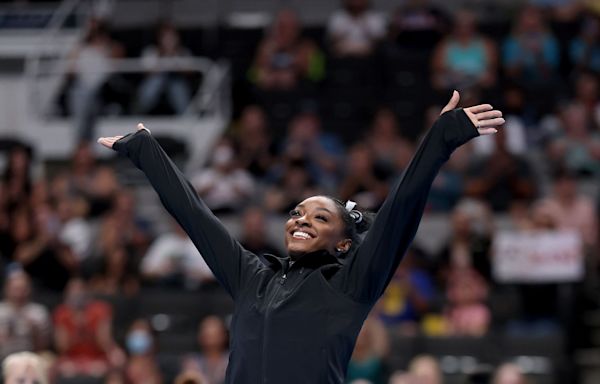 Simone Biles Does Stunning Floor Routine to Beyoncé and Taylor Swift at Olympic Trials