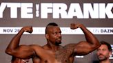 Dillian Whyte weighs in half a stone lighter than Jermaine Franklin