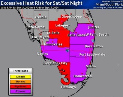 All of South Florida under ‘extreme’ heat risk just before beginning of fall