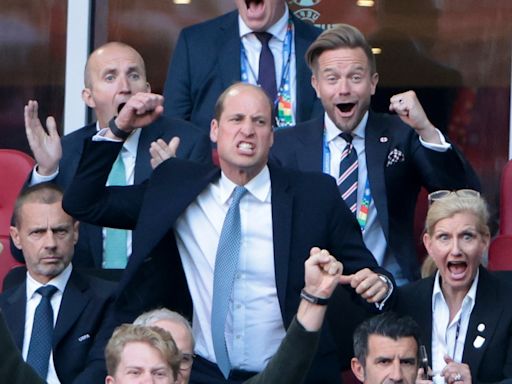 Prince William Cuts Loose at European Championship Soccer Match in Germany