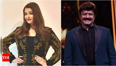 Aishwarya Rai Bachchan touches Nandamuri Balakrishna's feet as a sign of respect, the Telugu star blesses her | Hindi Movie News - Times of India