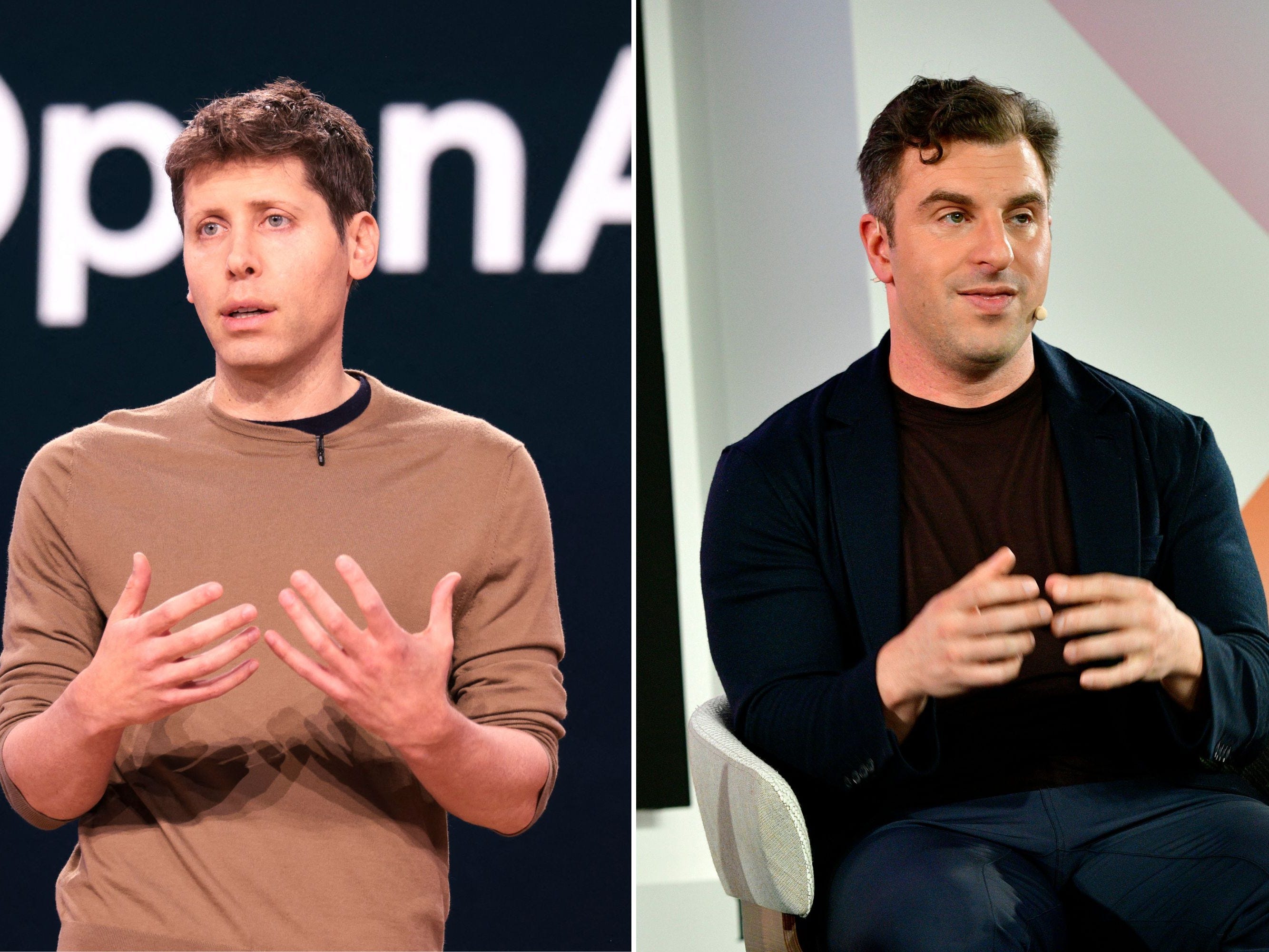 AI companies need to get society's input as they build out the technology, OpenAI CEO Sam Altman and Airbnb CEO Brian Chesky say