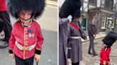 Scots Guard Stop To Formally Inspect And Salute Frank The Tiny Soldier