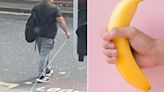 Truth behind a now iconic picture of bloke 'walking a banana on a leash'