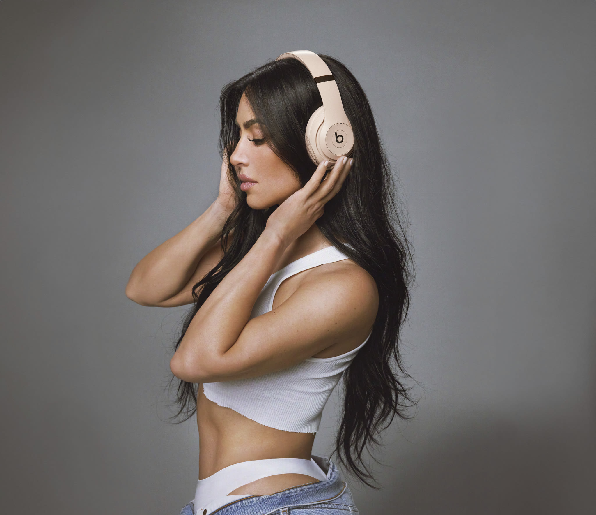 Kim Kardashian is back with a new Beats headphone collab