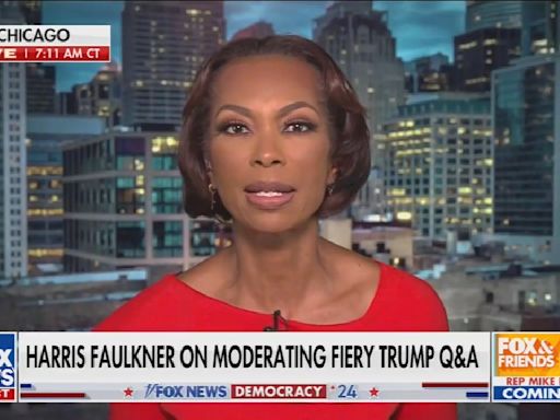 Fox News anchor Harris Faulkner attacks her NABJ panel co-moderator in defense of Trump's performance